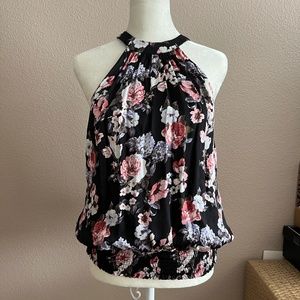 Olivaceous  halter style blouse. Size Large